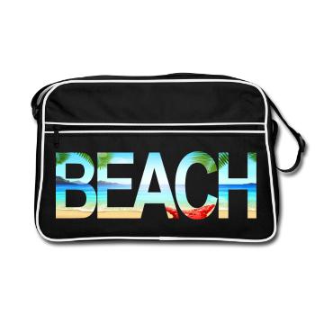 Beach - Retro Bag - black/white - Front