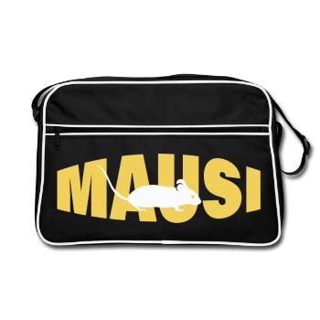 MAUSI - Retro Bag - black/white - Front