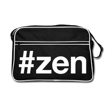 ZEN Hashtag - Retro Tasche - Schwarz/Weiß - Vorne