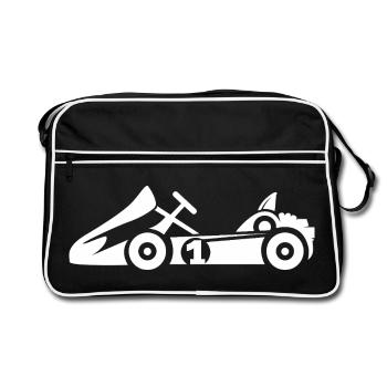 Gokart Racing - Symbol racer - Sac Retro - noir/blanc - Devant