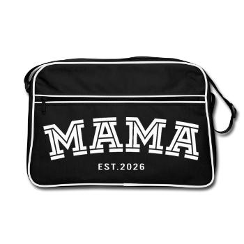 Mama Fondé en 2026 - Sac Retro - noir/blanc - Devant