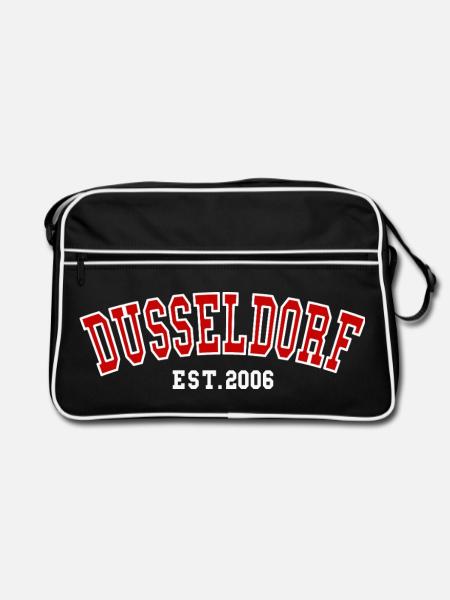 Düsseldorf Est. 2006 - Retro Tasche - Schwarz/Weiß