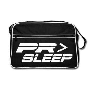 PR > Sleep | Powerlifting Powerlifting Gift Gym  - Retro Bag - black/white - Front