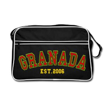 Granada gegründet 2006 - Retro Tasche - Schwarz/Weiß - Vorne