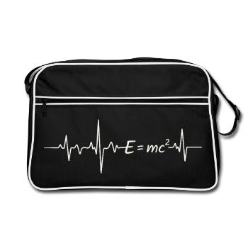 I Love Physics Theory of Relativity E=mc² - Retro Bag - black/white - Front