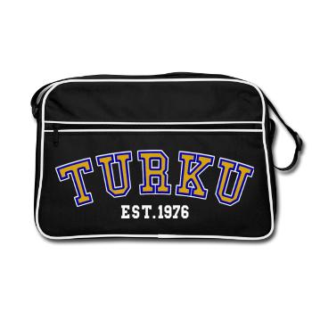 Turku gegründet 1976 – Geburtstag - Retro Tasche - Schwarz/Weiß - Vorne