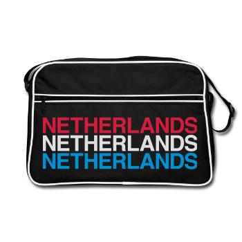 Pays-Bas Pays-Bas Pays-Bas Drapeau de la Hollande - Sac Retro - noir/blanc - Devant