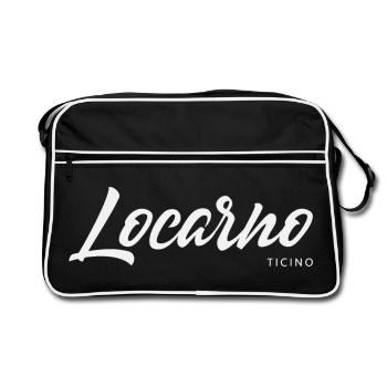 Locarno lettering Ticino - Retro Bag - black/white - Front