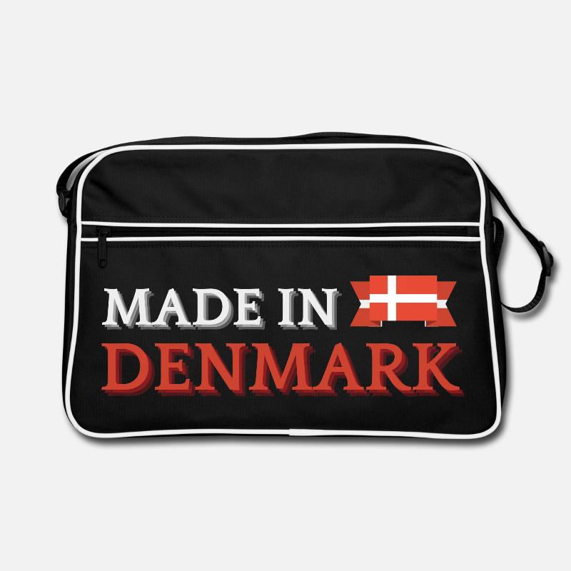 Hergestellt in Dänemark, dänischer Stolz Retro Tasche