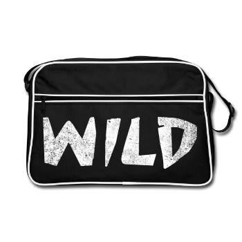 WILD! - Retro Tasche - Schwarz/Weiß - Vorne