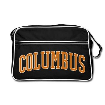 Columbus Varsity Arch - Retro Tasche - Schwarz/Weiß - Vorne