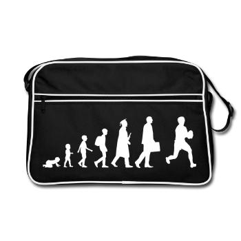 Évolution du rugby - Sac Retro - noir/blanc - Devant