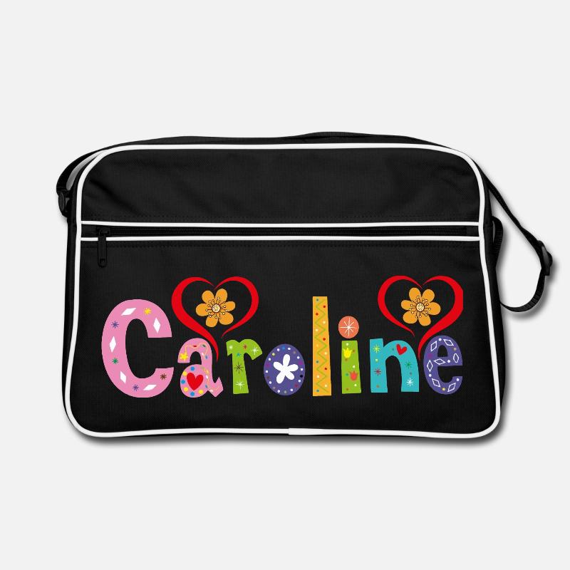 Personalized Caroline Name Retro Bag
