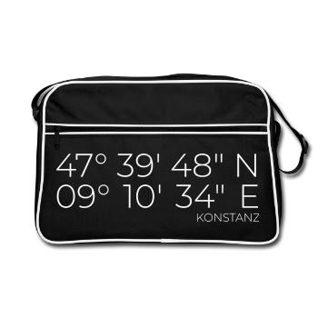Coordinates Konstanz Lake Constance - Retro Bag - black/white - Front