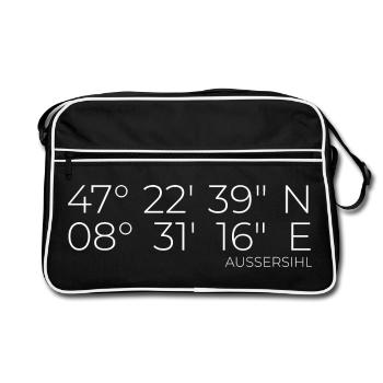 Coordonnées Aussersihl Kreis 4 Zürich - Sac Retro - noir/blanc - Devant