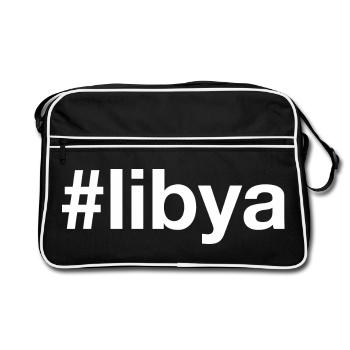 LIBYA Hashtag Libyen - Retro Bag - black/white - Front