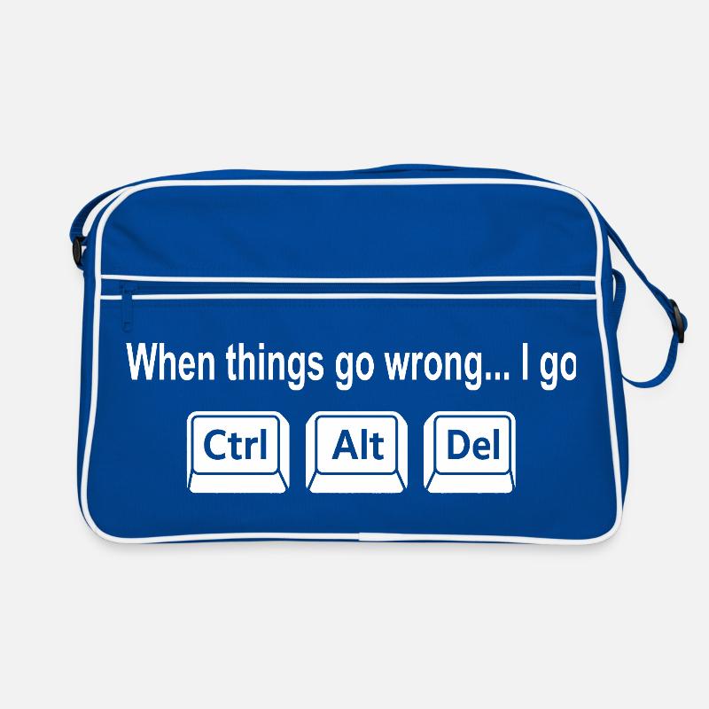 Programmer Keyboard Shortcut Nerd Humor Retro Bag