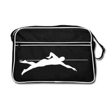 Dynamic Sprinter Line Graphics - Retro Bag - black/white - Front