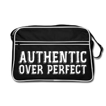 Authentic rather than perfect - Retro Bag - black/white - Front