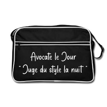 Avocate le jour, juge du style la nuit - Sac Retro - noir/blanc - Devant