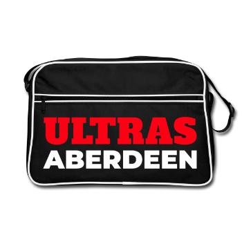 Ultras Aberdeen - Retro Tasche - Schwarz/Weiß - Vorne