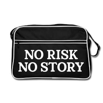 No Risk No Story - Retro Bag - black/white - Front