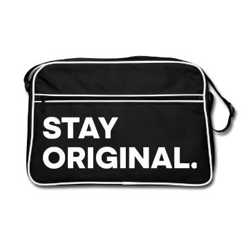 Reste original – Design minimaliste - Sac Retro - noir/blanc - Devant