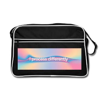 Je traite différemment - Sac Retro - noir/blanc - Devant
