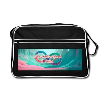 Neurodivergent & Valid - Retro Bag - black/white - Front