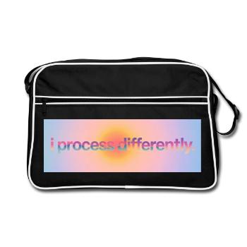 Je traite différemment - Sac Retro - noir/blanc - Devant