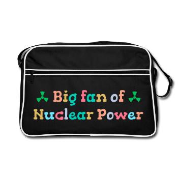 Big fan of nuclear energy - Retro Bag - black/white - Front