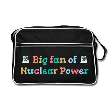Big fan of nuclear energy - Retro Bag - black/white - Front