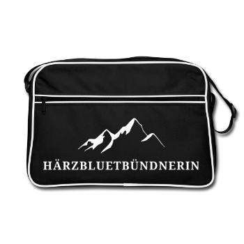 Härzbluetbündnerin Stolze Bündnerin Grisons - Sac Retro - noir/blanc - Devant