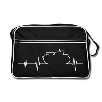 Simson Sparrowhawk Hawk ECG - Sac Retro - noir/blanc - Devant