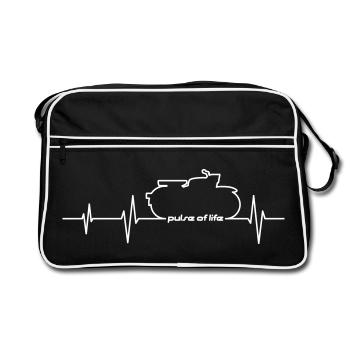 ECG Simson Sparrow Hawk - Pulse of Life - Sac Retro - noir/blanc - Devant