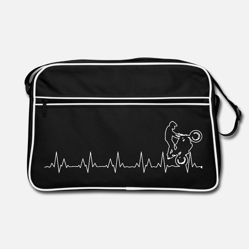 BMX Pulse Rider Line Art Retro Tasche