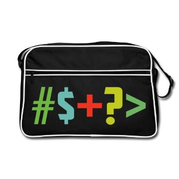 Caractère spécial - Sac Retro - noir/blanc - Devant