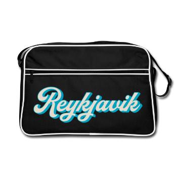 Reykjavik Neon Script - Sac Retro - noir/blanc - Devant