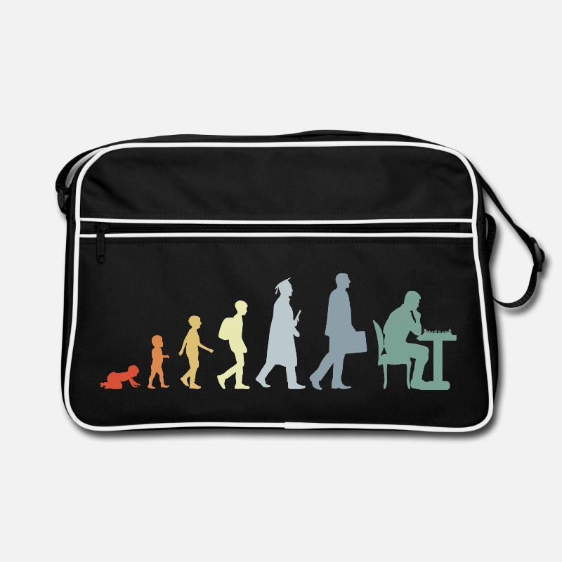 Vintage Schach Evolution Retro Tasche