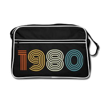 1980 Cadeau 1980 Vintage 1980 - Sac Retro - noir/blanc - Devant