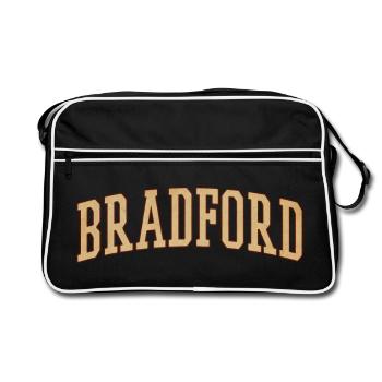 Bradford Vintage Block Font - Retro Bag - black/white - Front