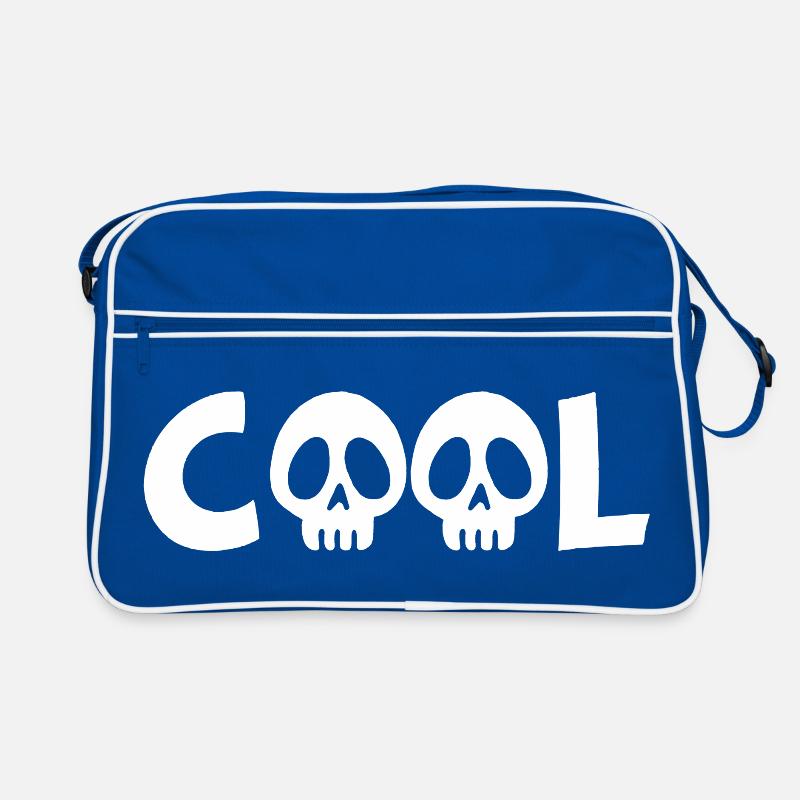 Skull and cool (white) Retro Bag