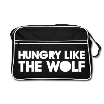 AFFAMÉ COMME LE LOUP - Sac Retro - noir/blanc - Devant