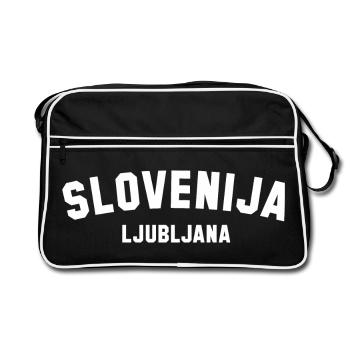 SLOVENIJA LJUBLJANA - Sac Retro - noir/blanc - Devant