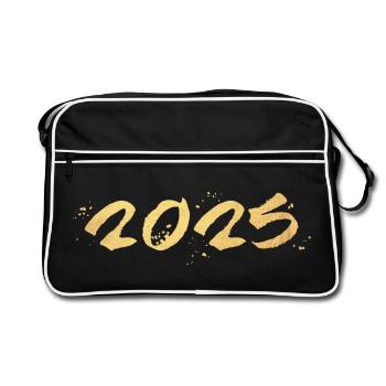 2025 Graffiti Gold New Year Happy New Year - Retro Bag - black/white - Front