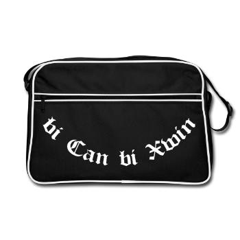 Kurdistan Kurden mit Schwarzweiß-Kontrast - Retro Tasche - Schwarz/Weiß - Vorne