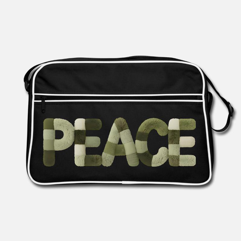 Modern Patchwork Peace Style Sticker Retro Tasche