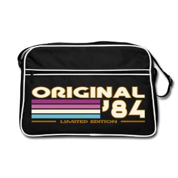Original 84 Pastel Stripes - Retro Bag - black/white - Front