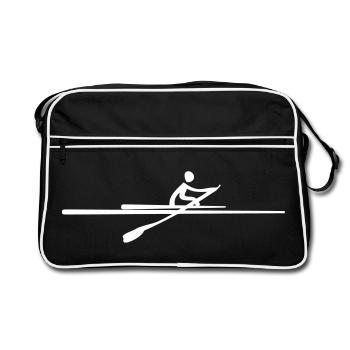 A rower - Retro Bag - black/white - Front