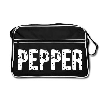 Pfeffer Kostüm - Paar Salz und Pfeffer Kostüm - Retro Tasche - Schwarz/Weiß - Vorne